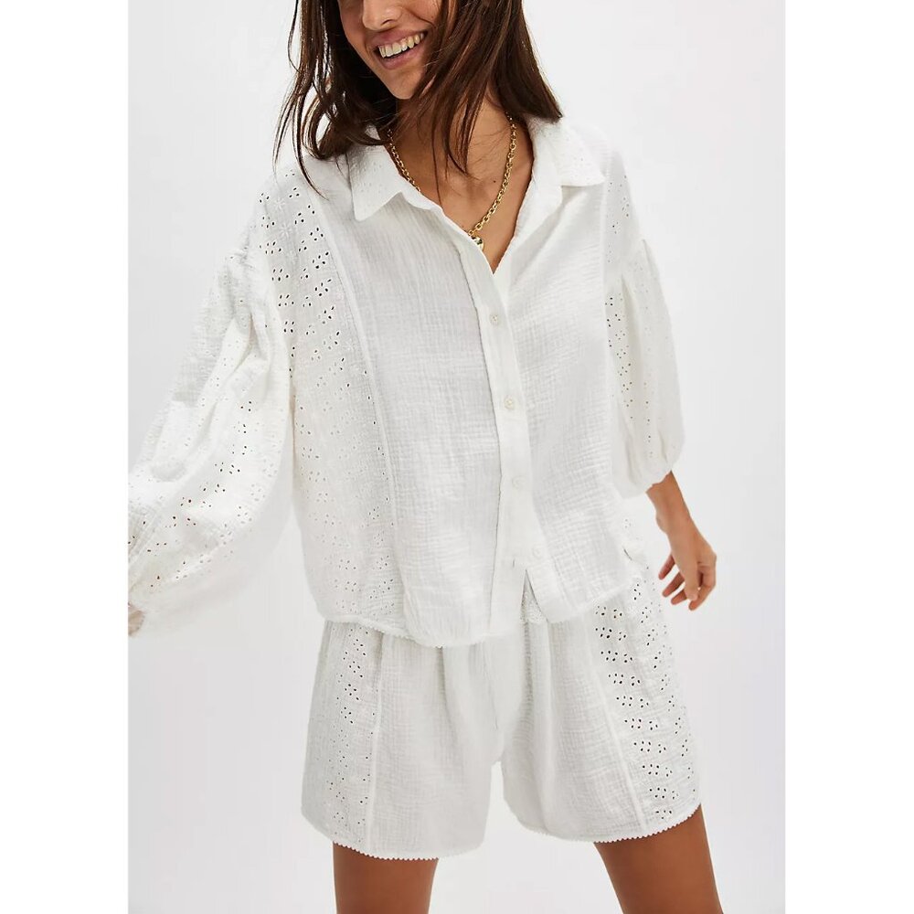 🆕 FREE PEOPLE Full Bloom Shirt / Ivory